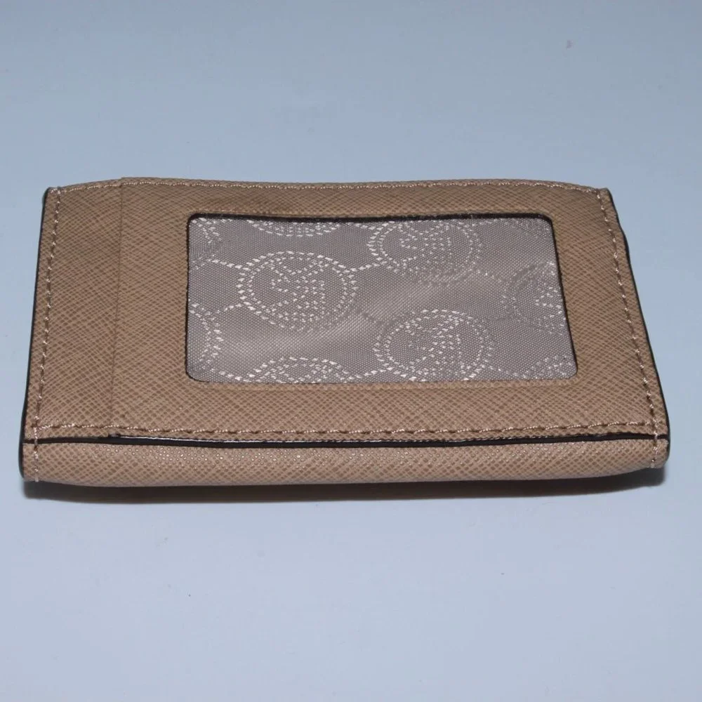 MICHAEL KORS Jet Set Travel Card Case Wallet MK Brown Leather NWT